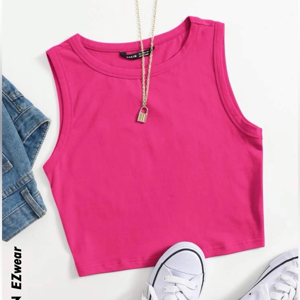 Hot Pink Shein tank top